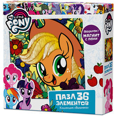 Пазл Origami "My little pony" 36 элементов + магнит Эпплджек