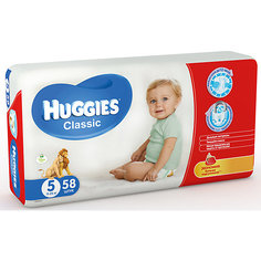 Подгузники Huggies Classic 5 Mega Pack, 11-25 кг, 58 шт.