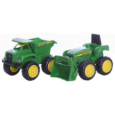 Набор для песочницы "Трактор и самосвал John Deere", TOMY