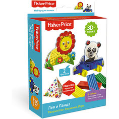 Fisher Price. Набор  3D-лепка "Лев и Панда", 2 фигурки, пластилин 6цв, стека арт 03256 Origami