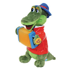 Мягкая игрушка Крокодил Гена с аккордеоном, 21 см, со звуком, МУЛЬТИ-ПУЛЬТИ