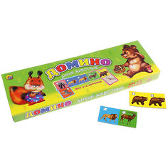 Настольная игра Рыжий кот "Домино" Дикие животные