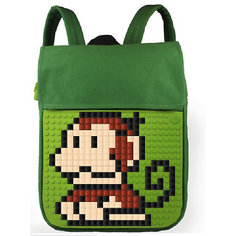 Пиксельный рюкзак Upixel «Canvas Top Lid pixel Backpack», зеленый