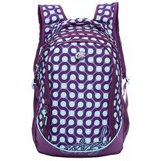 Рюкзак Grizzly, фиолетово-бирюзовые круги