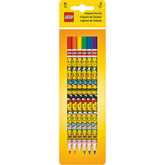 Набор из 6 цветных карандашей. LEGO iconic (смайлик)