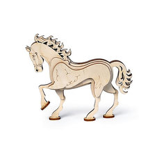 Сборная деревянная модель Lemmo "Конь", подвижная