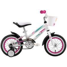 Двухколёсный велосипед Welt "Pony" 12, белый/фиолетовый