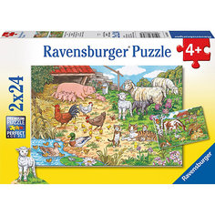 Набор пазлов «Поездка в деревню» 2х24 деталей, Ravensburger