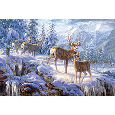Пазл "Олени в зимних горах", 1000 деталей, Castorland