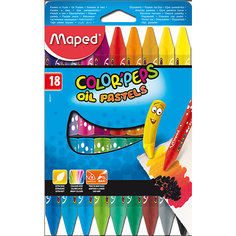 Пастель масляная 18 цветов, MAPED