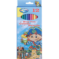 Длинные цветные карандаши "Пират" 12 цветов Centrum