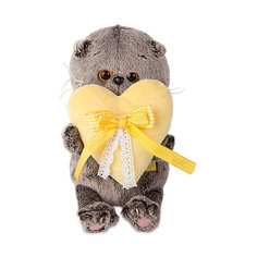 Мягкая игрушка Budi Basa Кот Басик Baby с сердечком, 20 см