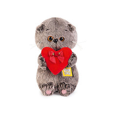 Мягкая игрушка Budi Basa Кот Басик BABY с красным сердечком, 20 см