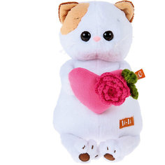 Мягкая игрушка Budi Basa Кошка Ли-Ли с розовым сердечком, 24 см