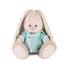 Мягкая игрушка Budi Basa Зайка Ми в голубой меховой курточке, 18 см