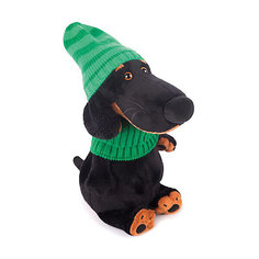 Мягкая игрушка Budi Basa Ваксон в зеленой шапке и шарфе, 25см