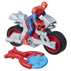 Фигурка с транспортным средством Marvel Spider-man Человек-паук на мотоцикле Hasbro