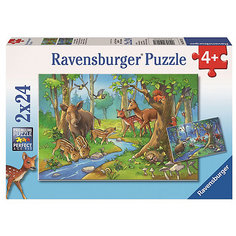 Пазл «Лесные жители»  2х24шт Ravensburger