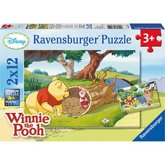 Пазл «Веселый день с Винни-Пухом» 2х12шт # Ravensburger