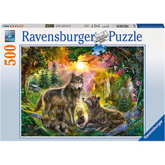 Пазл «Семья волков в лесу» 500 шт Ravensburger