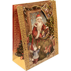 Бумажный пакет Мешок с подарками для сувенирной продукции , с ламинацией Magic Time