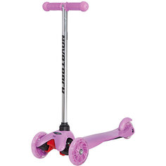 Самокат-кикборд Novatrack Disco-kids, нежно-розовый