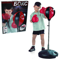 1toy набор для бокса, груша, база 32см, стойка 80-100см