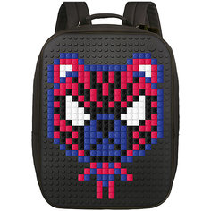 Пиксельный рюкзак большой (ортопедическая спинка) Upixel «Canvas classic pixel Backpack», черный