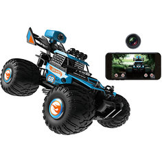 Hot Wheels багги на р/у, 2,4GHz, 2WD, FPV, wifi кам.480p, масшт. 1:28, со светом, скор. до 20км/ч, управл. смартфоном, с АКБ, синяя