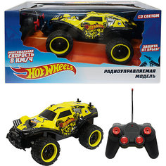 Hot Wheels багги бигвил на р/у, со светом, мягкий съёмный корпус, защита от влаги, скорость 8км/ч, с АКБ, жёлтая 1 Toy