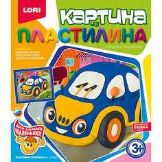 Картина из пластилина "Веселый автомобиль", LORI