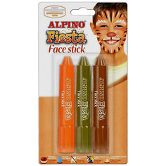 Детский аквагрим "Face Stick, Boys" (макияжные карандаши), 3*5 гр, 3 цв. Alpino