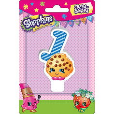 Свеча-цифра 1, 8 см, Shopkins Росмэн