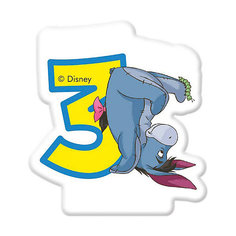 Свечка для торта "Цифра 3", Disney Винни Пух Procos