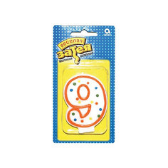 Свеча для торта Веселая затея "Цифра 9", 7,6 см