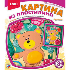 Набор для творчества LORI "Картина из пластилина" Медвежонок