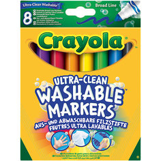 Набор смываемых фломастеров с толстым наконечником "Супер чисто", 8 шт., Crayola