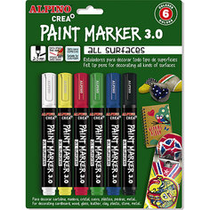 Фломастеры PAINT MARKER, 6 цветов Alpino