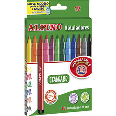 Фломастеры STANDARD, 12 цв. Alpino