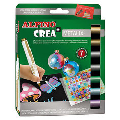 Фломастеры CREA METALIX, 7 цв. Alpino