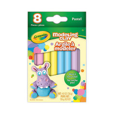 Незасыхающий пластилин "Пастель", 8 цв Crayola