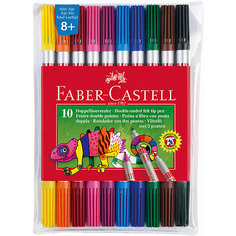 Faber-Castell Фломастеры двухсторонние в футляре, 10 цветов