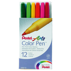 Фломастеры 12 цветов Color Pen Pentel