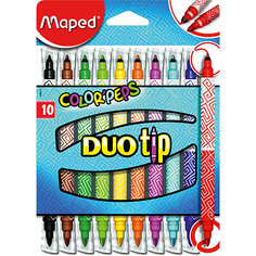 Фломастеры Maped двухсторонние, 20 цветов
