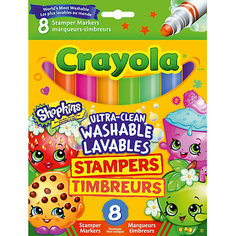 Фломастеры штампики, 8 шт., Shopkins, Crayola