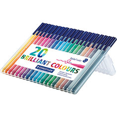 Набор фломастеров Triplus Сolor, 20 цветов, трехгранные,  яркие цвета Staedtler