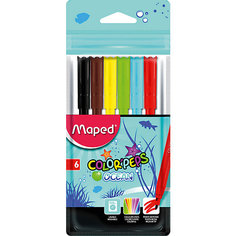 Фломастеры COLORPEPS OCEAN, 6 цветов, Maped