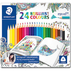 Карандаши цветные Ergosoft, 24 цвета, "Johanna Basford", Staedtler