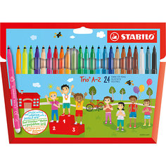 Фломастеры 24цв A-Z Stabilo