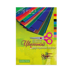 Набор цветного картона № 22 Альт А4, 10 листов (двухсторонний)